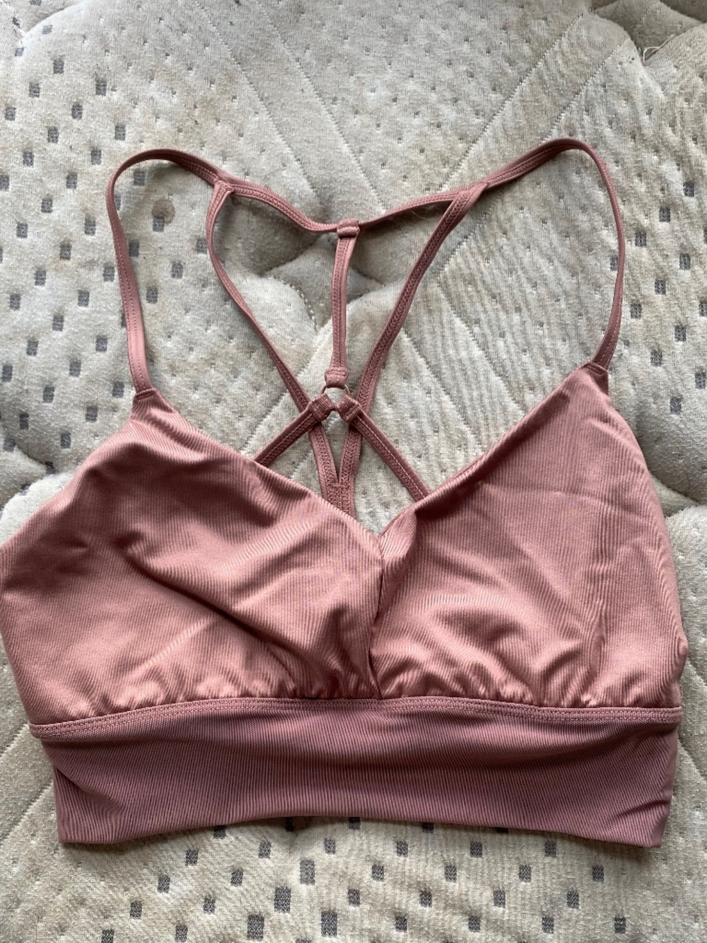 Alo Yoga Strappy Pink Sports Bra